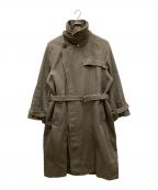 SEEALLシーオール）の古着「DOUBLE COLLAR TRENCH / ダブルカラートレンチコート」｜ベージュ