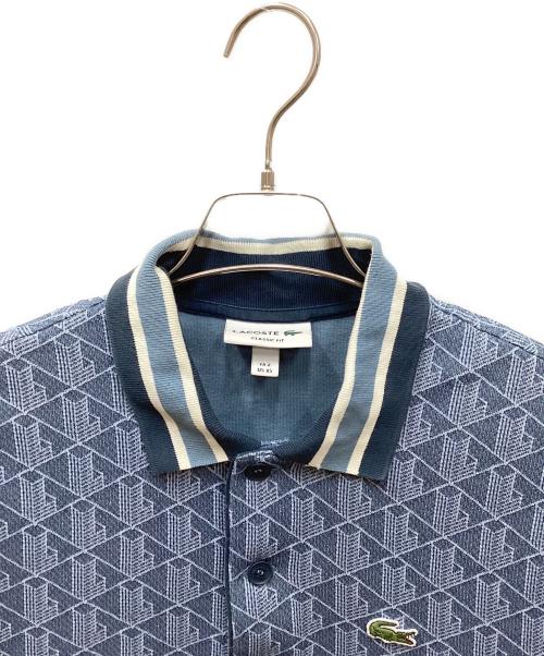 LACOSTE（ラコステ）LACOSTE (ラコステ) モノグラムジャガードポロシャツ スカイブルー サイズ:xsの古着・服飾アイテム