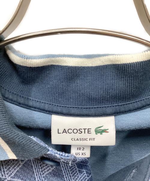 LACOSTE（ラコステ）LACOSTE (ラコステ) モノグラムジャガードポロシャツ スカイブルー サイズ:xsの古着・服飾アイテム