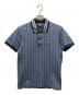 LACOSTE（ラコステ）の古着「モノグラムジャガードポロシャツ」｜スカイブルー