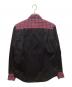 Vivienne Westwood man (ヴィヴィアン ウェストウッド マン) オーブ刺繍切替チェックシャツ レッド×ブラック サイズ:48：10000円