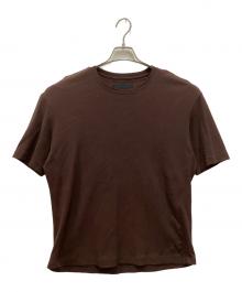 LANVIN COLLECTION（ランバンコレクション）の古着「オーバークルーTシャツ」｜ブラウン