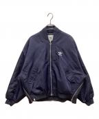 adidasアディダス）の古着「サイドジップブルゾン」｜ネイビー