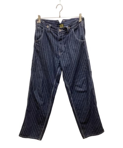 OKONKWO（オコンクウォ）OKONKWO (オコンクウォ) ピンストライプペインターパンツ インディゴ サイズ:Lの古着・服飾アイテム