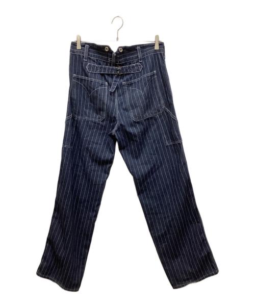 OKONKWO（オコンクウォ）OKONKWO (オコンクウォ) ピンストライプペインターパンツ インディゴ サイズ:Lの古着・服飾アイテム