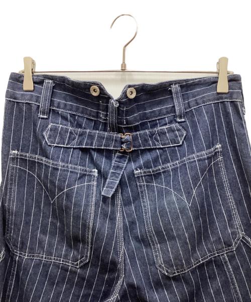 OKONKWO（オコンクウォ）OKONKWO (オコンクウォ) ピンストライプペインターパンツ インディゴ サイズ:Lの古着・服飾アイテム