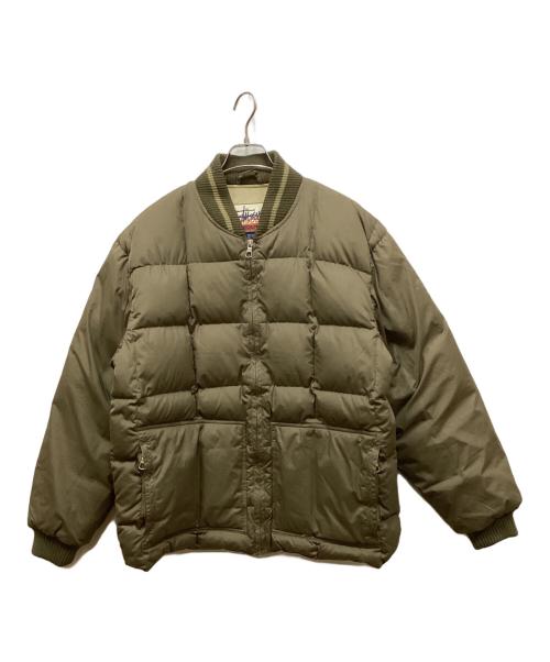 stussy（ステューシー）stussy (ステューシー) 90's ダウンブルゾン ブラウン サイズ:Mの古着・服飾アイテム