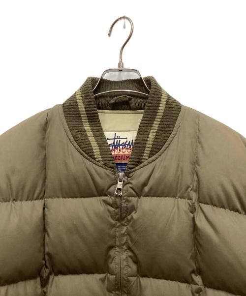 stussy（ステューシー）stussy (ステューシー) 90's ダウンブルゾン ブラウン サイズ:Mの古着・服飾アイテム