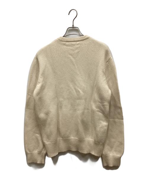 Mardi Mercredi（マルディメクルディ）MARDI MERCREDI (マルディメクルディ) フラワーロゴニット ベージュ サイズ:freeの古着・服飾アイテム