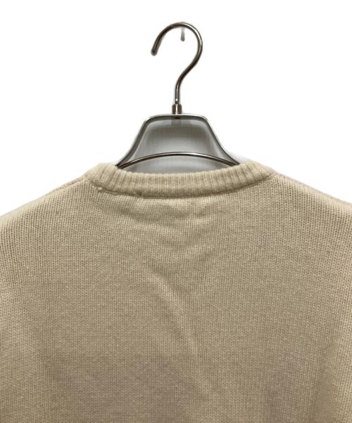 Mardi Mercredi（マルディメクルディ）MARDI MERCREDI (マルディメクルディ) フラワーロゴニット ベージュ サイズ:freeの古着・服飾アイテム