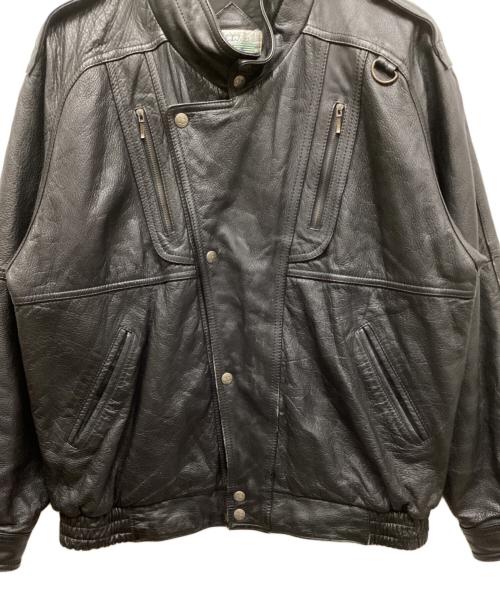 USED（ユーズド）USED (ユーズド) レザージャケット ブラック サイズ:Lの古着・服飾アイテム