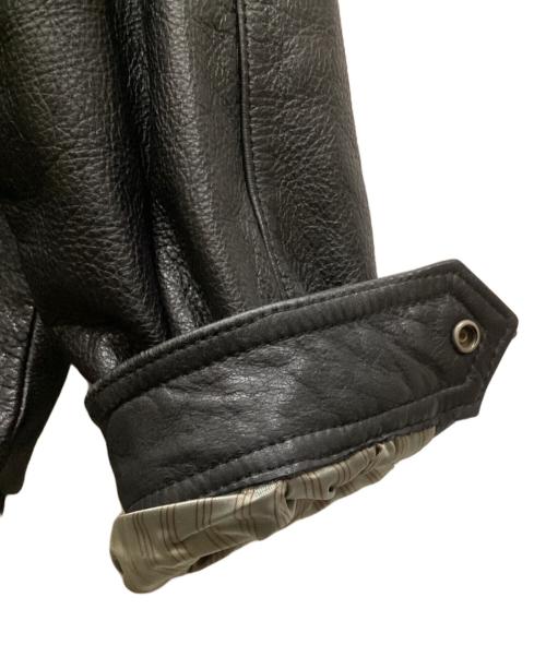 USED（ユーズド）USED (ユーズド) レザージャケット ブラック サイズ:Lの古着・服飾アイテム