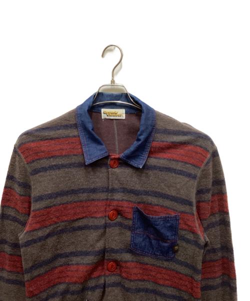 Hysteric Glamour（ヒステリックグラマー）Hysteric Glamour (ヒステリックグラマー) ウール マルチボーダー柄カーディガン インディゴ サイズ:FREEの古着・服飾アイテム