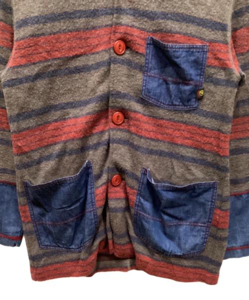 Hysteric Glamour（ヒステリックグラマー）Hysteric Glamour (ヒステリックグラマー) ウール マルチボーダー柄カーディガン インディゴ サイズ:FREEの古着・服飾アイテム