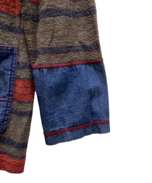 Hysteric Glamour（ヒステリックグラマー）Hysteric Glamour (ヒステリックグラマー) ウール マルチボーダー柄カーディガン インディゴ サイズ:FREEの古着・服飾アイテム