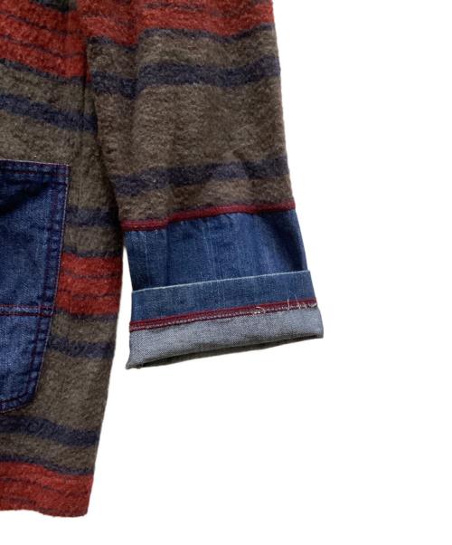 Hysteric Glamour（ヒステリックグラマー）Hysteric Glamour (ヒステリックグラマー) ウール マルチボーダー柄カーディガン インディゴ サイズ:FREEの古着・服飾アイテム