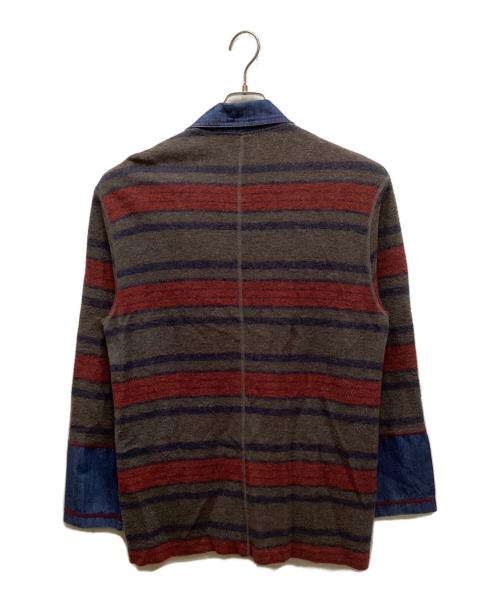 Hysteric Glamour（ヒステリックグラマー）Hysteric Glamour (ヒステリックグラマー) ウール マルチボーダー柄カーディガン インディゴ サイズ:FREEの古着・服飾アイテム