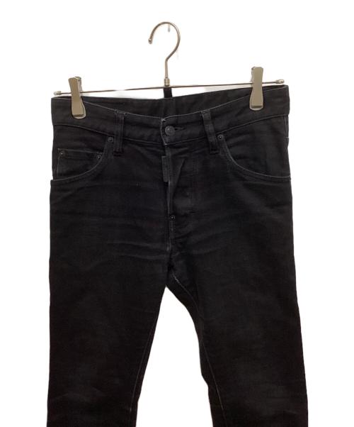 DSQUARED2（ディースクエアード）DSQUARED2 (ディースクエアード) スキニーデニムパンツ ブラック サイズ:42の古着・服飾アイテム