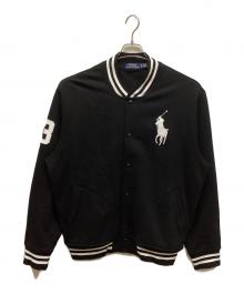 POLO RALPH LAUREN（ポロ・ラルフローレン）の古着「ビッグポニースウェットスタジャン」｜ブラック
