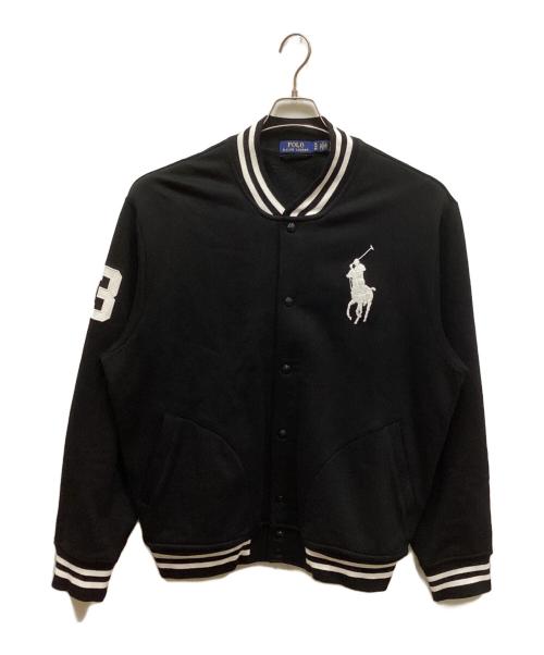 POLO RALPH LAUREN（ポロ・ラルフローレン）POLO RALPH LAUREN (ポロ・ラルフローレン) ビッグポニースウェットスタジャン ブラック サイズ:XLの古着・服飾アイテム