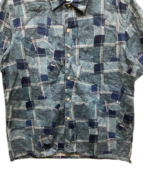PS Paul Smith（ＰＳポールスミス）PS Paul Smith (ＰＳポールスミス) 総柄半袖シャツ ブルー サイズ:XLの古着・服飾アイテム