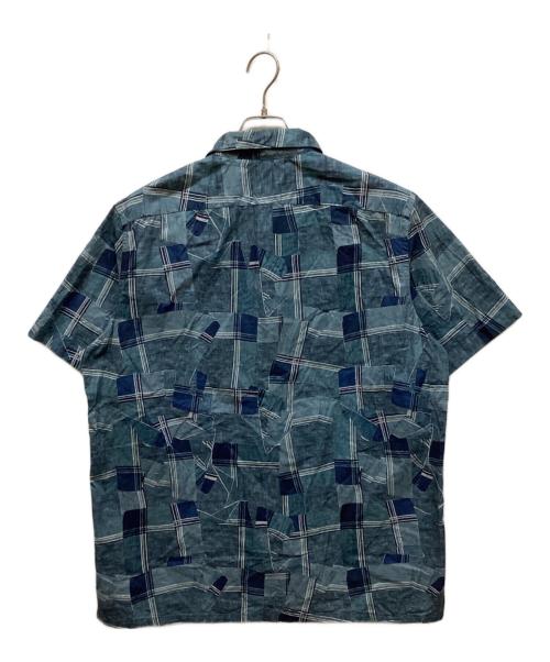PS Paul Smith（ＰＳポールスミス）PS Paul Smith (ＰＳポールスミス) 総柄半袖シャツ ブルー サイズ:XLの古着・服飾アイテム