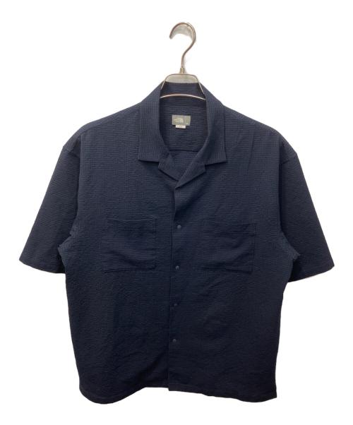 THE NORTH FACE（ザ ノース フェイス）THE NORTH FACE (ザ ノース フェイス) S/S Seersucker Vent Mesh Shirt/シアサッカーベントメッシュシャツ ネイビー サイズ:XLの古着・服飾アイテム