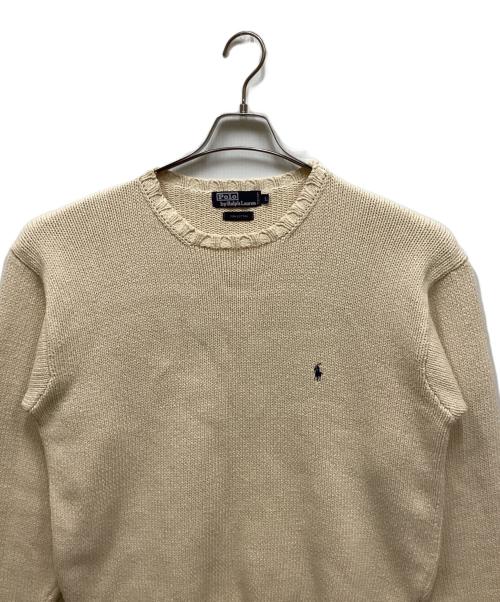 POLO RALPH LAUREN（ポロ・ラルフローレン）POLO RALPH LAUREN (ポロ・ラルフローレン) コットンニット アイボリー サイズ:Lの古着・服飾アイテム