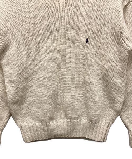 POLO RALPH LAUREN（ポロ・ラルフローレン）POLO RALPH LAUREN (ポロ・ラルフローレン) コットンニット アイボリー サイズ:Lの古着・服飾アイテム