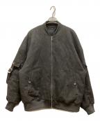 NO ID.ノーアイディー）の古着「アンイーブンプリントBIG MA-1」｜グレー