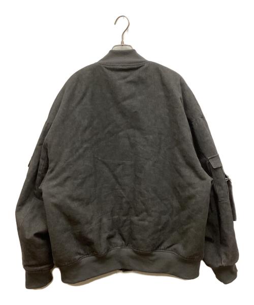 NO ID.（ノーアイディー）NO ID. (ノーアイディー) アンイーブンプリントBIG MA-1 グレー サイズ:FREEの古着・服飾アイテム