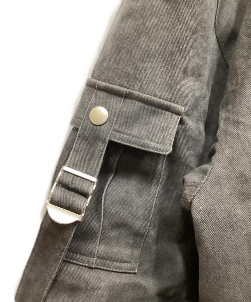 NO ID.（ノーアイディー）NO ID. (ノーアイディー) アンイーブンプリントBIG MA-1 グレー サイズ:FREEの古着・服飾アイテム