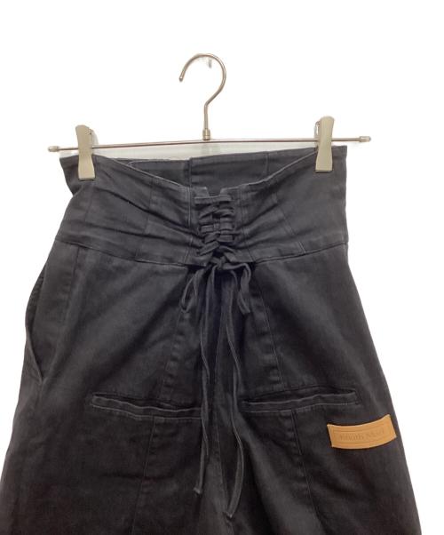 Knuth Marf（クヌースマーフ）knuth marf (クヌースマーフ) ハイウエストワイドパンツ ブラック サイズ:FREEの古着・服飾アイテム