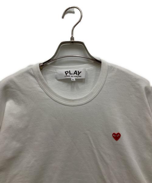 PLAY COMME des GARCONS（プレイコムデギャルソン）PLAY COMME des GARCONS (プレイコムデギャルソン) ハートワッペンLSカットソー ホワイト サイズ:XLの古着・服飾アイテム