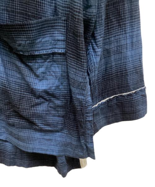 SUBLATIONS（サブレーションズ）SUBLATIONS (サブレーションズ) OMBRE CHECK PAJAMA SHIRT ブルー サイズ:1の古着・服飾アイテム