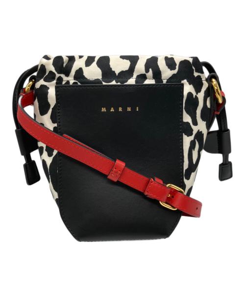 MARNI（マルニ）MARNI (マルニ) gusset leopard-print shoulder bag ブラックの古着・服飾アイテム