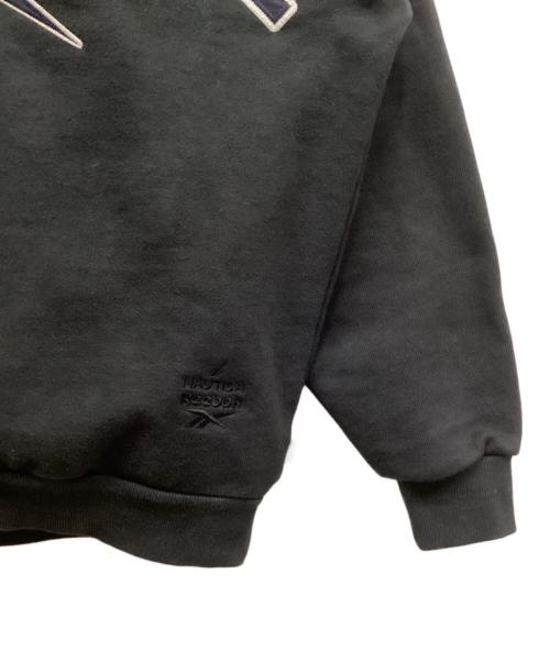 REEBOK（リーボック）REEBOK (リーボック) NAUTICA (ノーティカ) ロゴスウェット ブラック サイズ:Sの古着・服飾アイテム