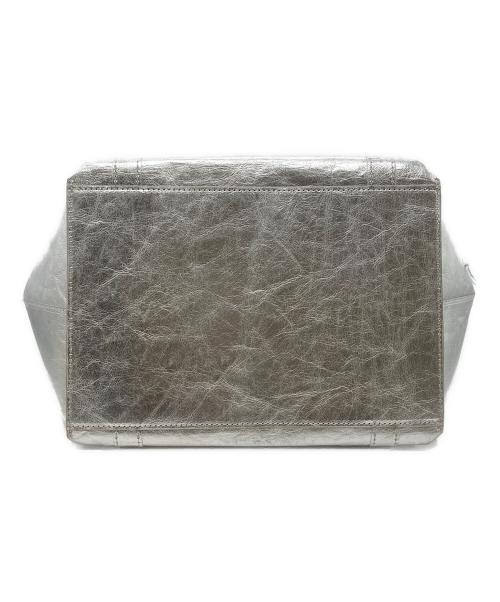 THE PAUSE（ザポーズ）THE PAUSE (ザポーズ) ペーパートートバッグ M シルバーの古着・服飾アイテム