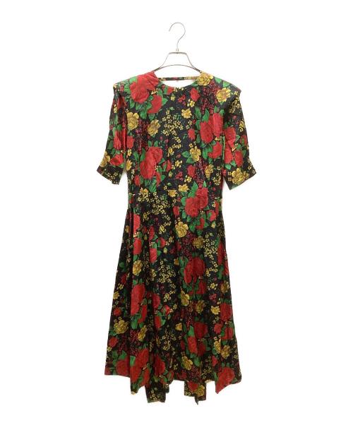 H&M（エイチアンドエム）H&M (エイチアンドエム) TOGA ARCHIVES (トーガアーカイブス) フラワープリントワンピース ブラック サイズ:XSの古着・服飾アイテム