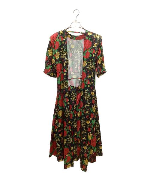 H&M（エイチアンドエム）H&M (エイチアンドエム) TOGA ARCHIVES (トーガアーカイブス) フラワープリントワンピース ブラック サイズ:XSの古着・服飾アイテム