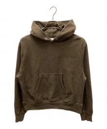 blurhms ROOTSTOCK（ブラームスルーツストック）の古着「Soft&Hard Sweat Crew Hoodie P/O」｜ブラウン
