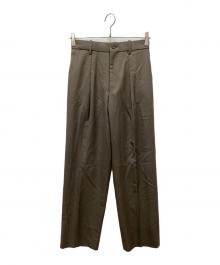 MARKAWARE（マーカウェア）の古着「MA ONE TUCK TAPERED TROUSERS / ワンタックテーパードトラウザーズ」｜カーキ