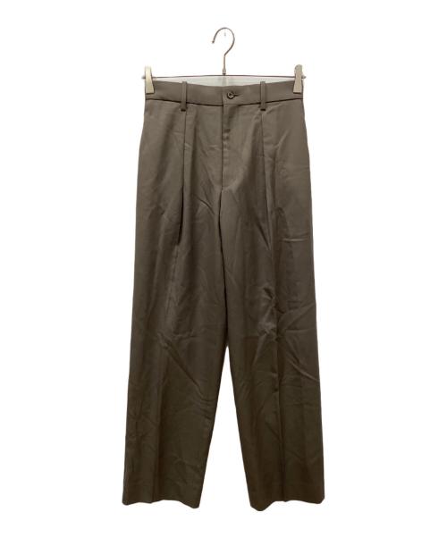 MARKAWARE（マーカウェア）MARKAWARE (マーカウェア) MA ONE TUCK TAPERED TROUSERS / ワンタックテーパードトラウザーズ カーキ サイズ:1の古着・服飾アイテム