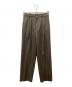 MARKAWARE（マーカウェア）の古着「MA ONE TUCK TAPERED TROUSERS / ワンタックテーパードトラウザーズ」｜カーキ