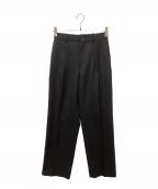 MARKAWAREマーカウェア）の古着「MA ONE TUCK TAPERED TROUSERS / ワンタックテーパードトラウザーズ」｜ブラック