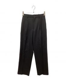 MARKAWARE（マーカウェア）の古着「MA ONE TUCK TAPERED TROUSERS / ワンタックテーパードトラウザーズ」｜ブラック