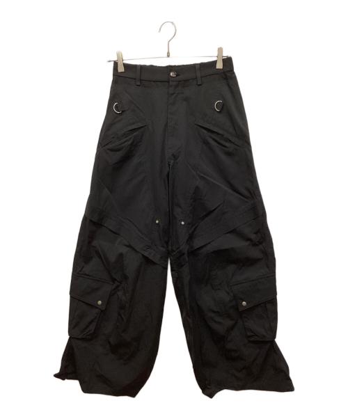 Knuth Marf（クヌースマーフ）Knuth Marf (クヌースマーフ) ドッキングナイロンパンツ ブラック サイズ:Sの古着・服飾アイテム