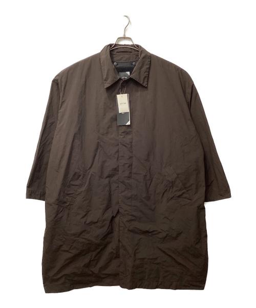 ATON（エイトン）ATON (エイトン) AIR VENTILE BALMACAAN COAT/ ライナー付ナイロンバルマカーンコート ブラウン サイズ:０４の古着・服飾アイテム
