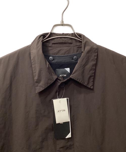 ATON（エイトン）ATON (エイトン) AIR VENTILE BALMACAAN COAT/ ライナー付ナイロンバルマカーンコート ブラウン サイズ:０４の古着・服飾アイテム