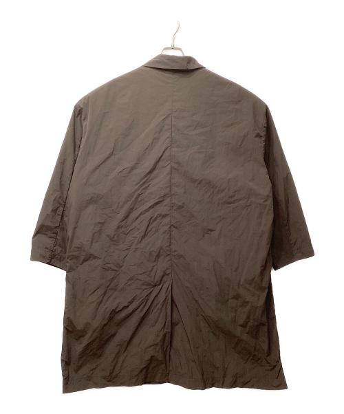 ATON（エイトン）ATON (エイトン) AIR VENTILE BALMACAAN COAT/ ライナー付ナイロンバルマカーンコート ブラウン サイズ:０４の古着・服飾アイテム